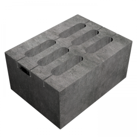 Пескоцементный блок RRD 6-ти пустотный 390х290х188