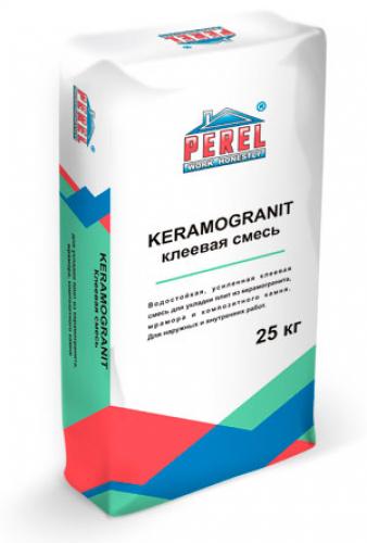 Клей для керамогранита, мрамора и композитного камня PEREL "KERAMOGRANIT" 25 кг