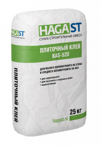 Клей для плитки HAGA ST KAS-520 25 кг