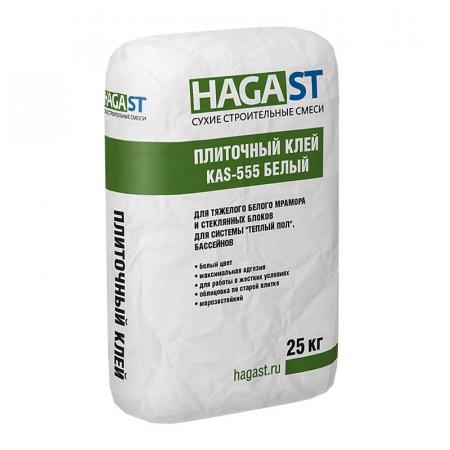 Клей для плитки HAGA ST KAS-555 белый 25 кг