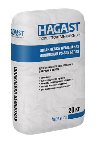 Шпатлевка цементная финишная HAGA ST PS-625 белая 20 кг
