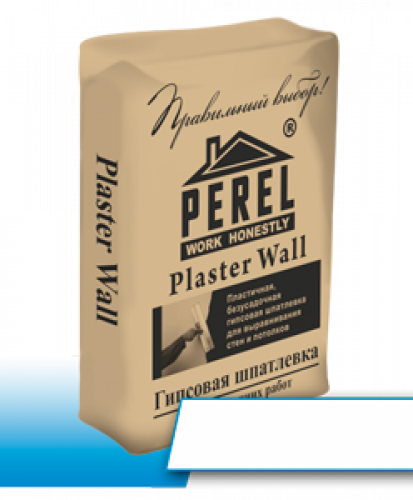 Шпатлевка гипсовая PEREL "PLASTER WALL" белая 25 кг